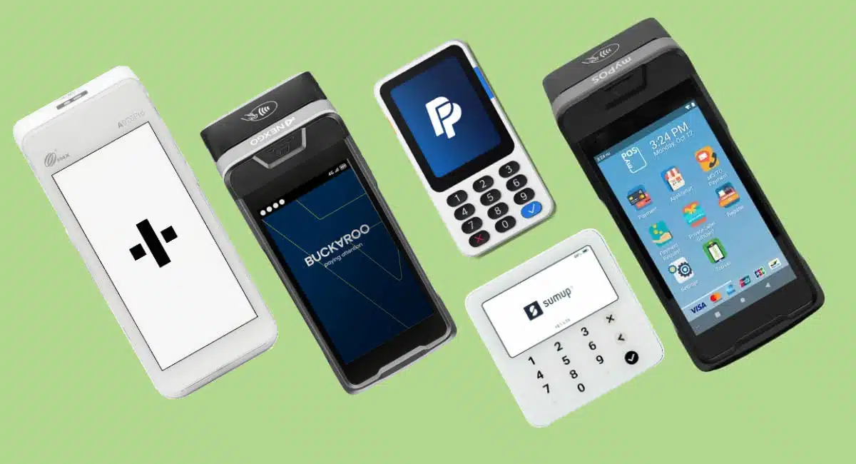 Vijf pinautomaten